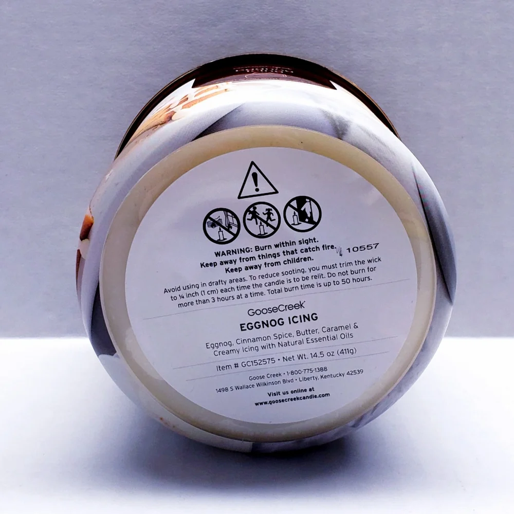 Goose Creek EGGNOG ICING Large 3-Wick Scented Candle, 14.5 oz